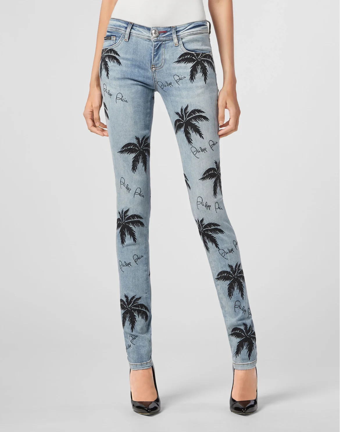 Slim Fit Aloha Plein, цвет: Синий