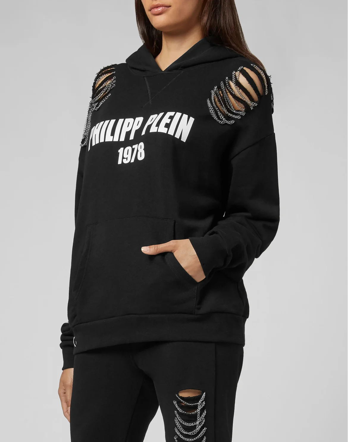 Hoodie sweatshirt PP1978, цвет: Черный