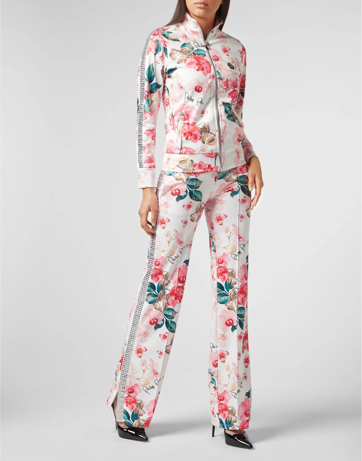 Jogging Jacket Flowers, цвет: Белый