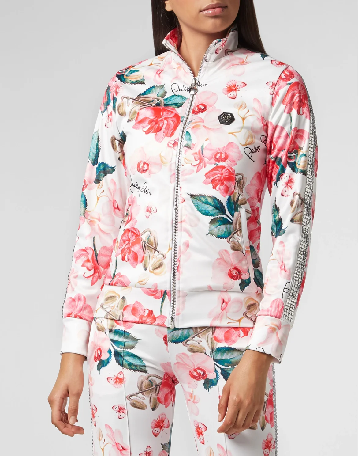 Jogging Jacket Flowers, цвет: Белый