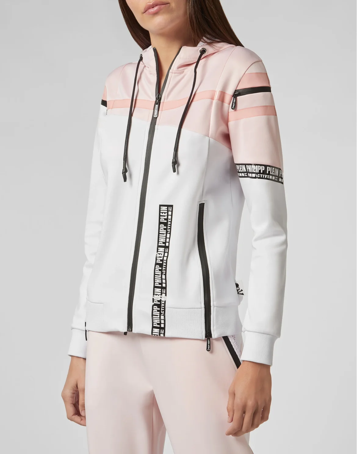 Hoodie Sweatjacket  Stripes, цвет: Белый