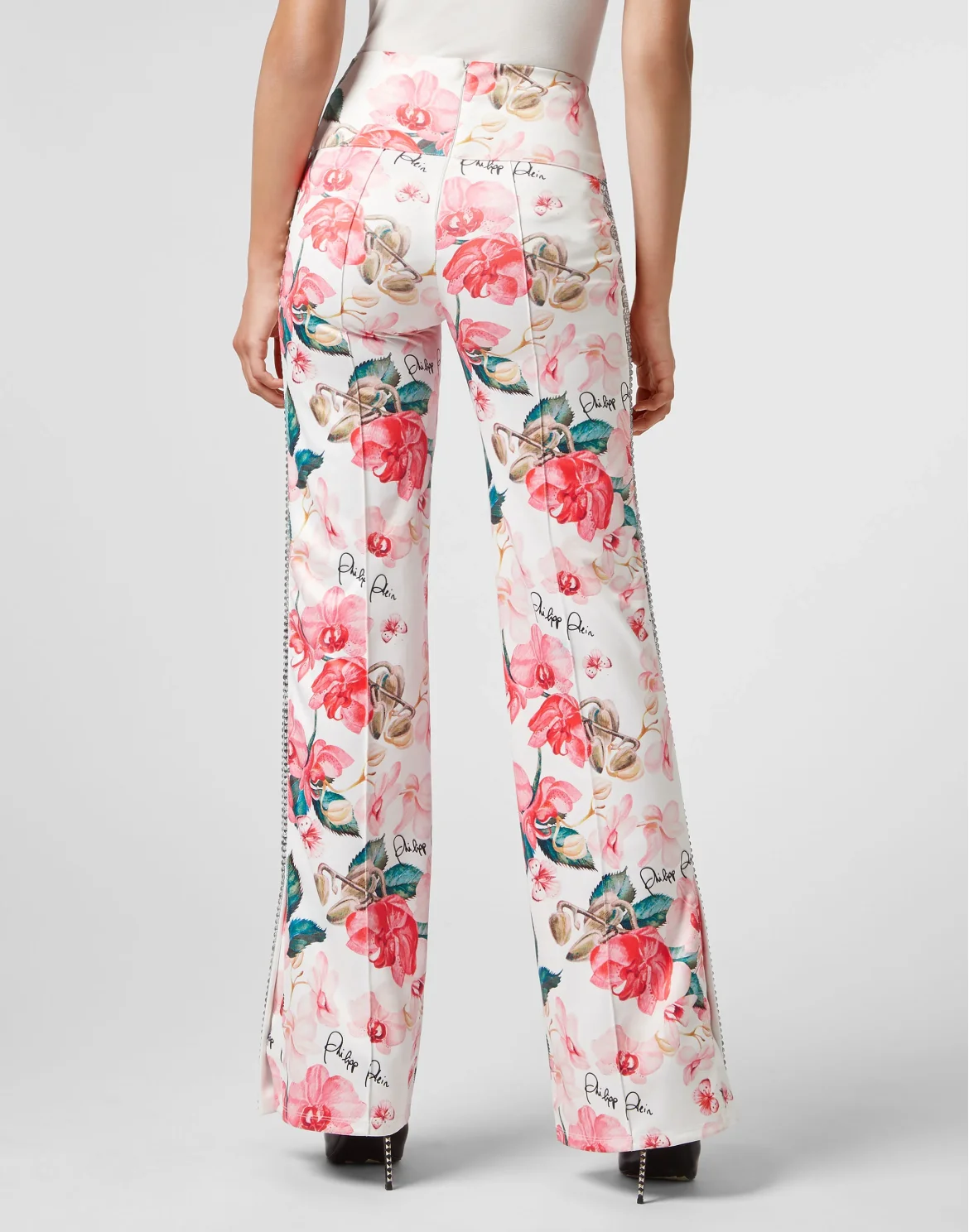 Jogging Trousers Flowers, цвет: Белый