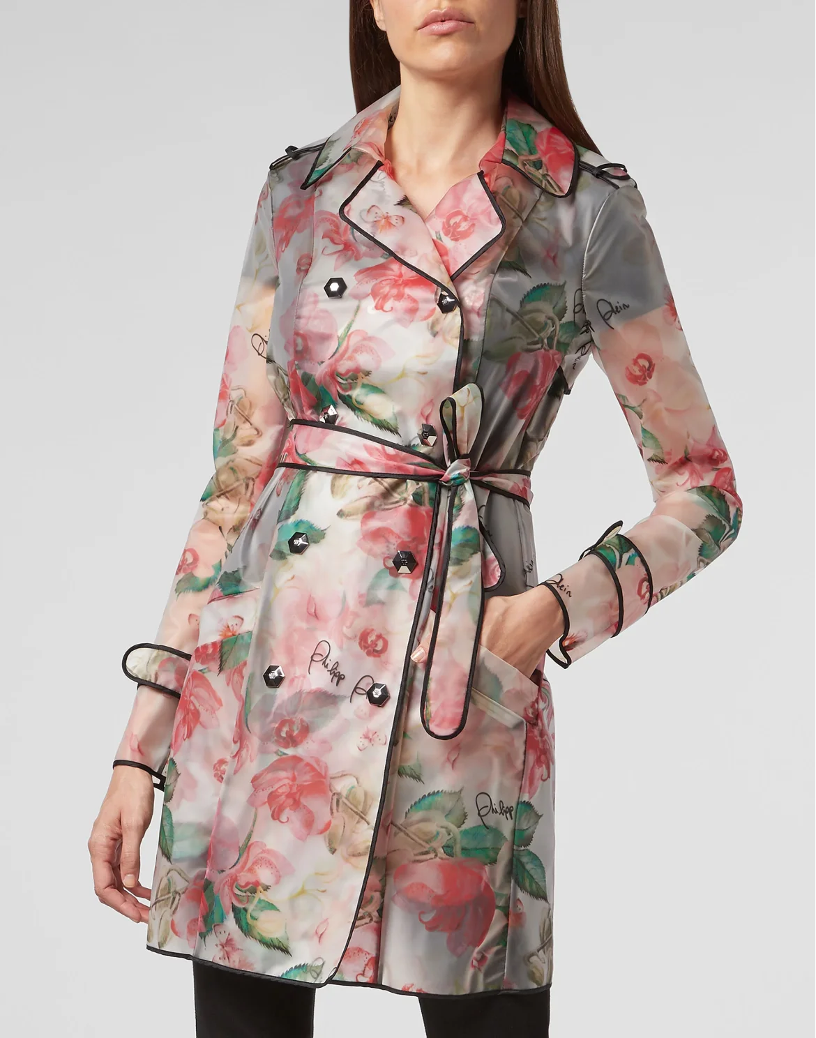 Trench coat Flowers, цвет: Розовый