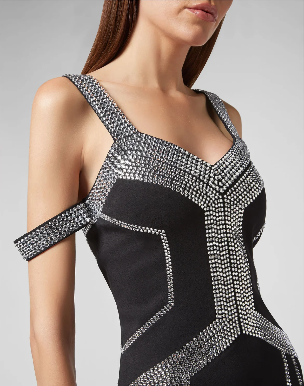 Short Dress Geometric, цвет: Черный