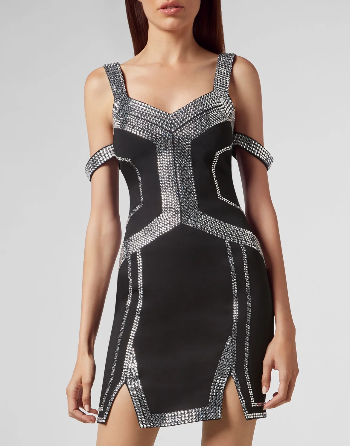 Short Dress Geometric, цвет: Черный