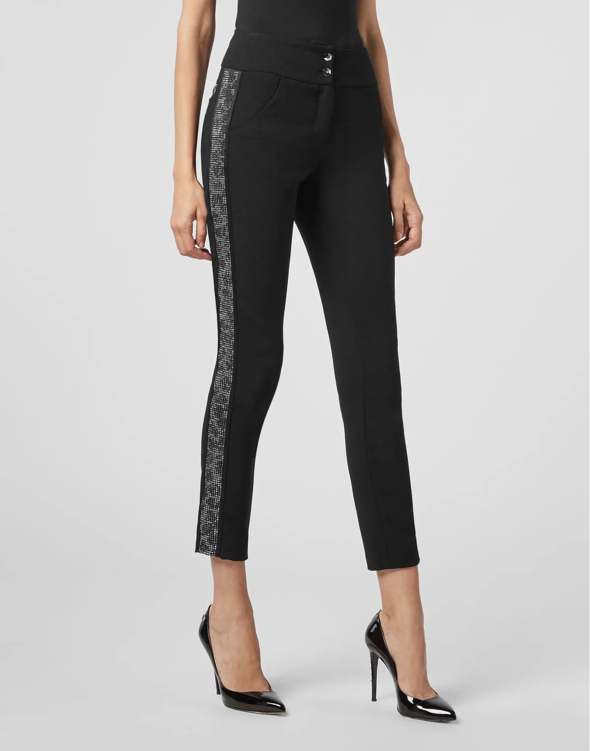 High Waist Slim Fit Maculate, цвет: Черный