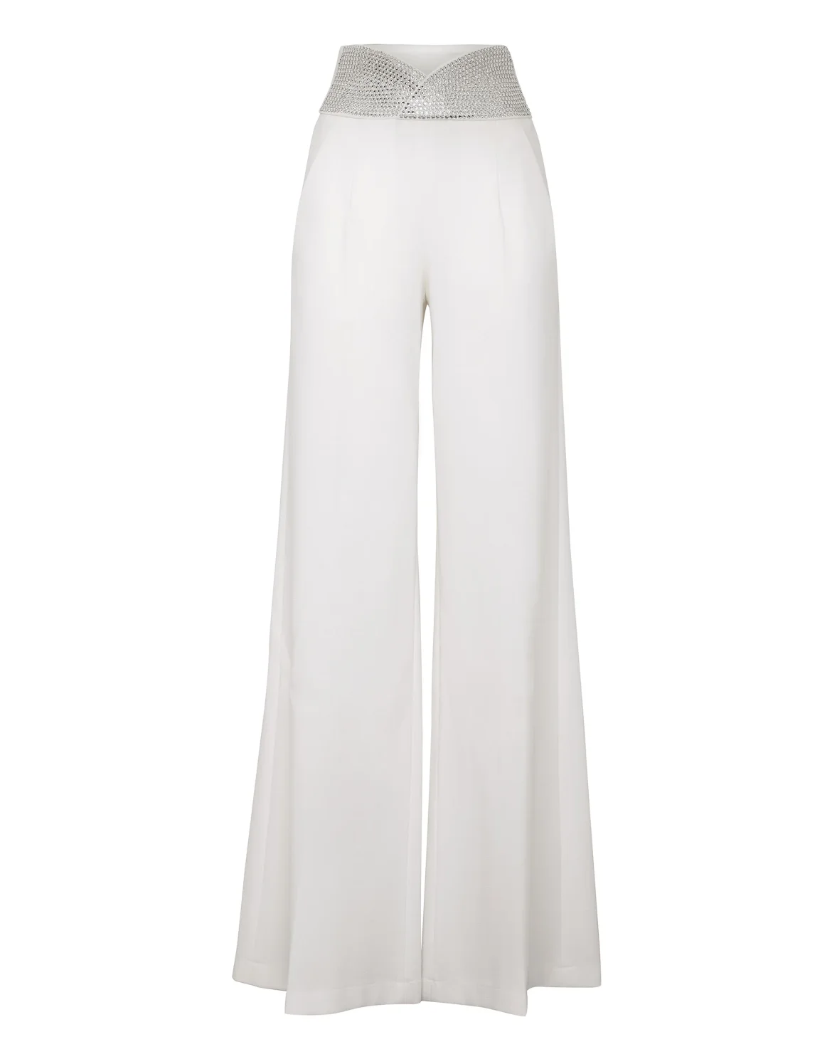 Flare Trousers Crystal, цвет: Белый