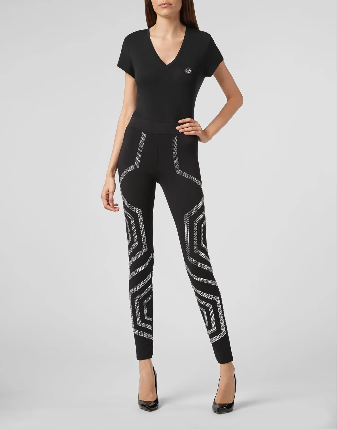 Leggings Geometric, цвет: Черный