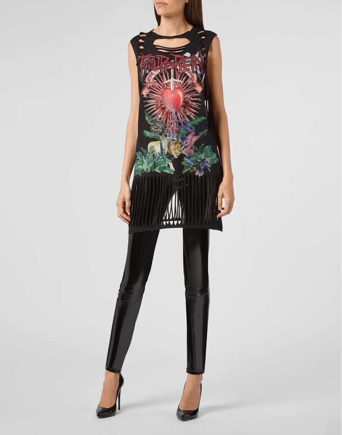 T-Shirt Short Dresses Destroyed, цвет: Черный
