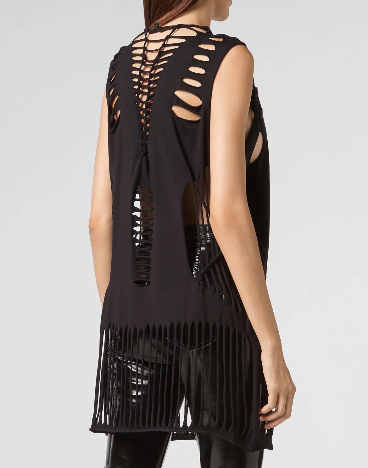 T-Shirt Short Dresses Destroyed, цвет: Черный