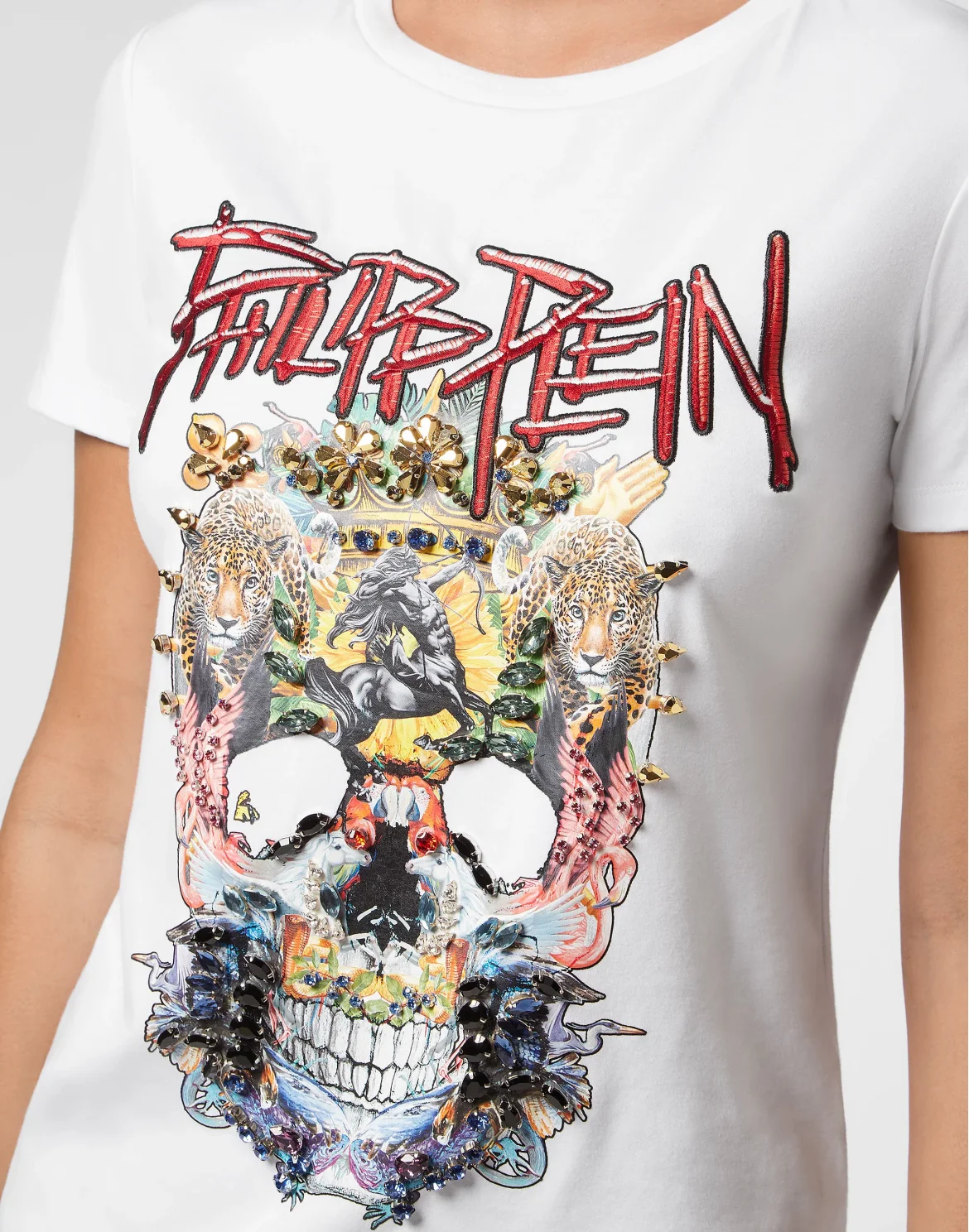 T-shirt Round Neck SS Skull, цвет: Белый