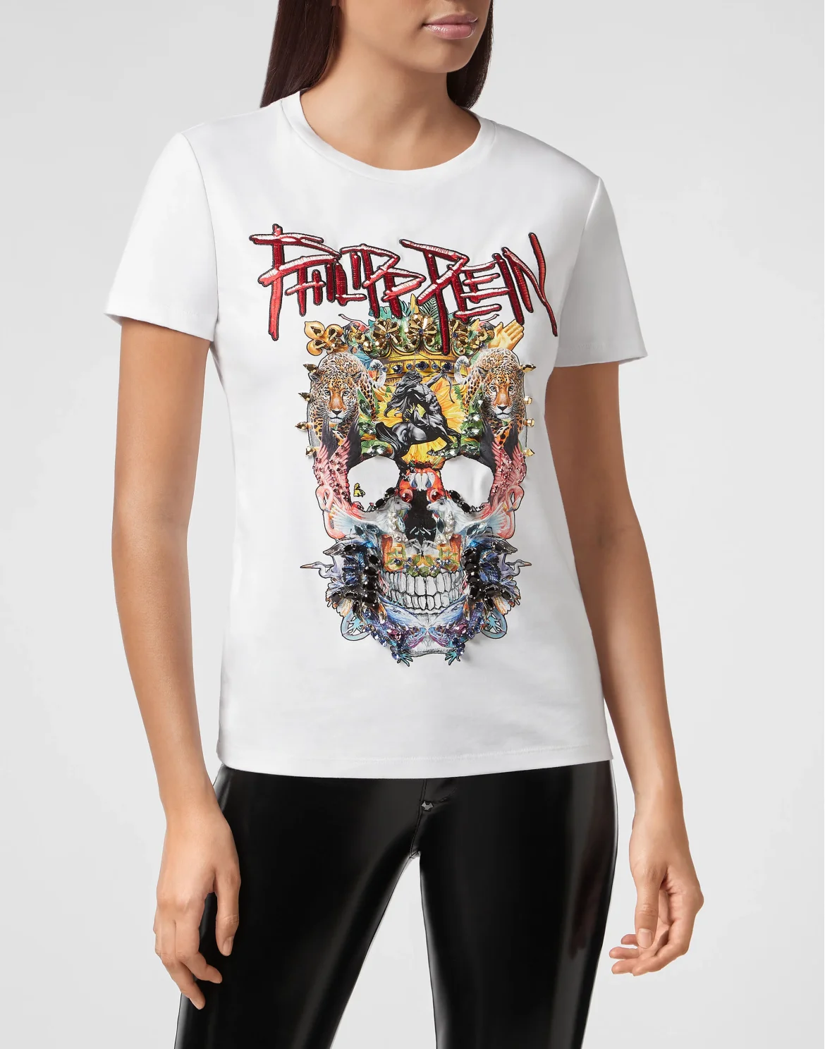 T-shirt Round Neck SS Skull, цвет: Белый