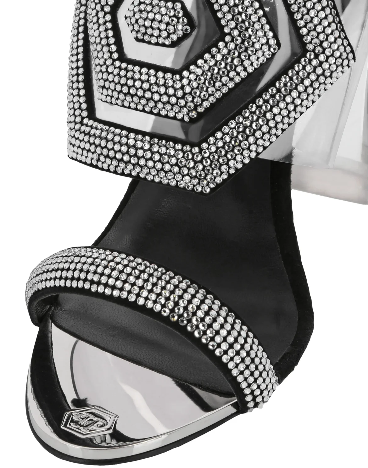Sandals High Heels Crystal, цвет: Серебристый