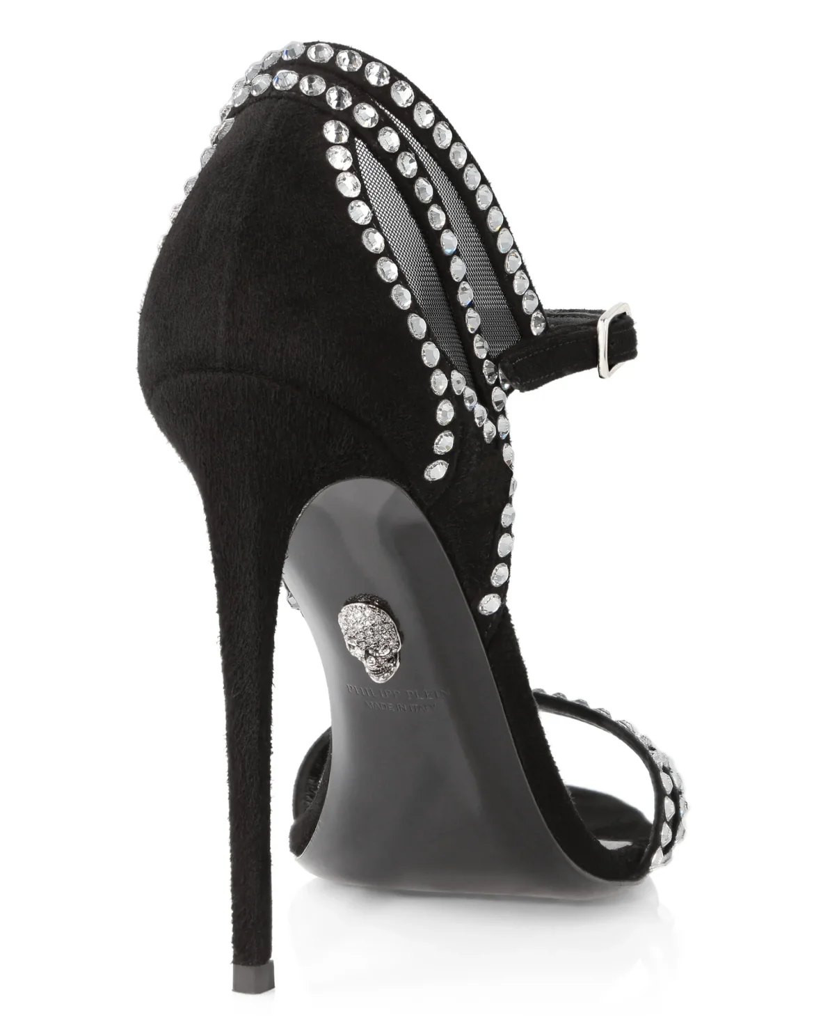 Sandals High Heels Crystal, цвет: Черный