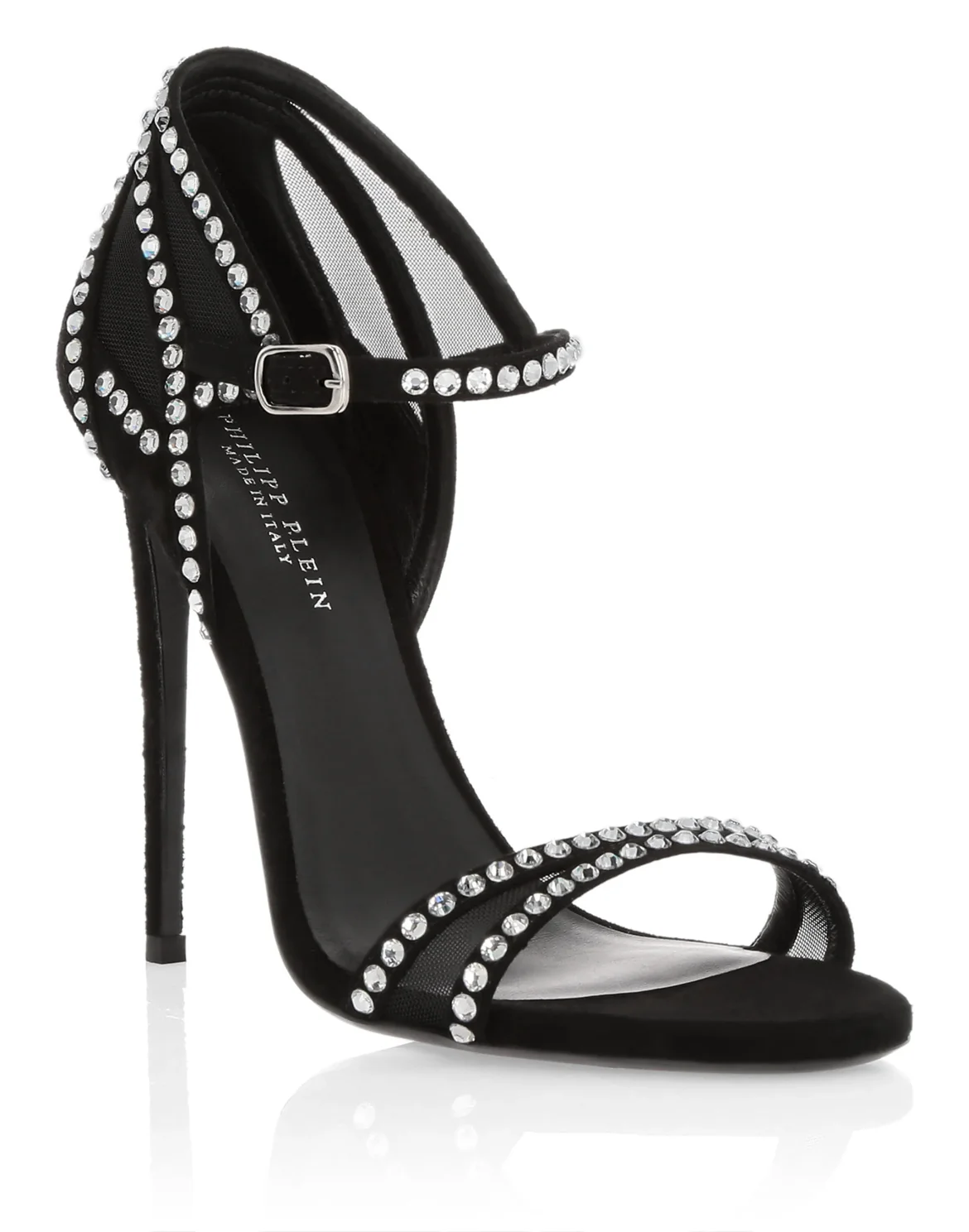 Sandals High Heels Crystal, цвет: Черный