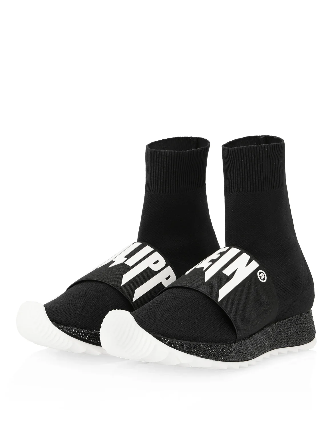 Hi-Top Sneakers Crystal, цвет: Черный