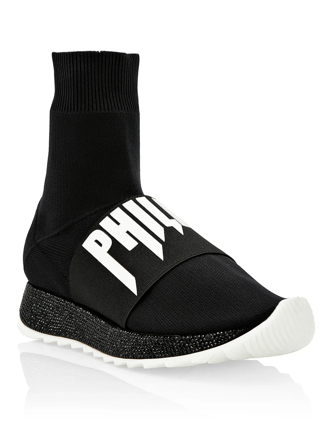 Hi-Top Sneakers Crystal, цвет: Черный