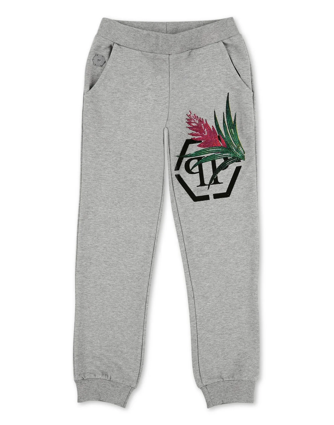 Jogging Trousers Flowers, цвет: Серый