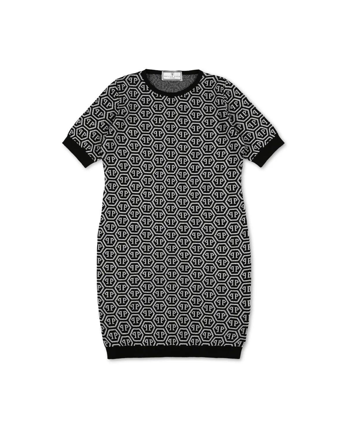 Knit Day Dress SS All over PP, цвет: Черный