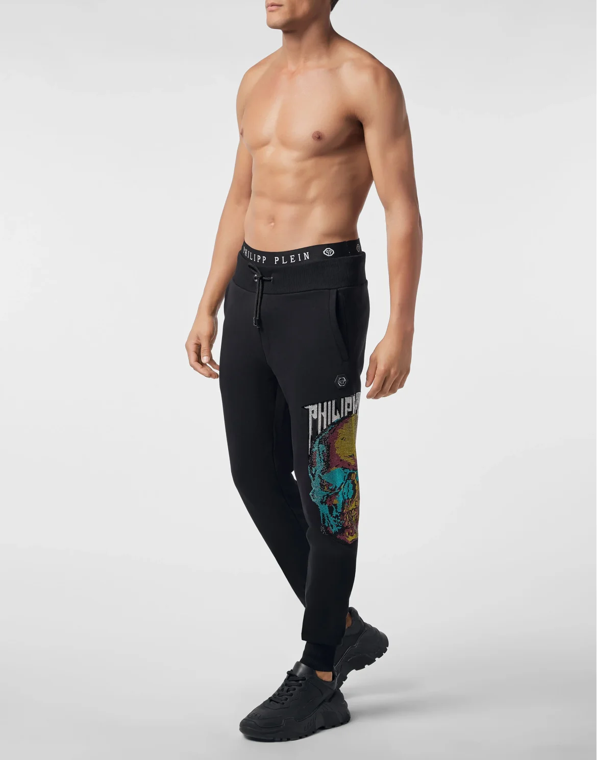Jogging Trousers Skull and Plein, цвет: Черный