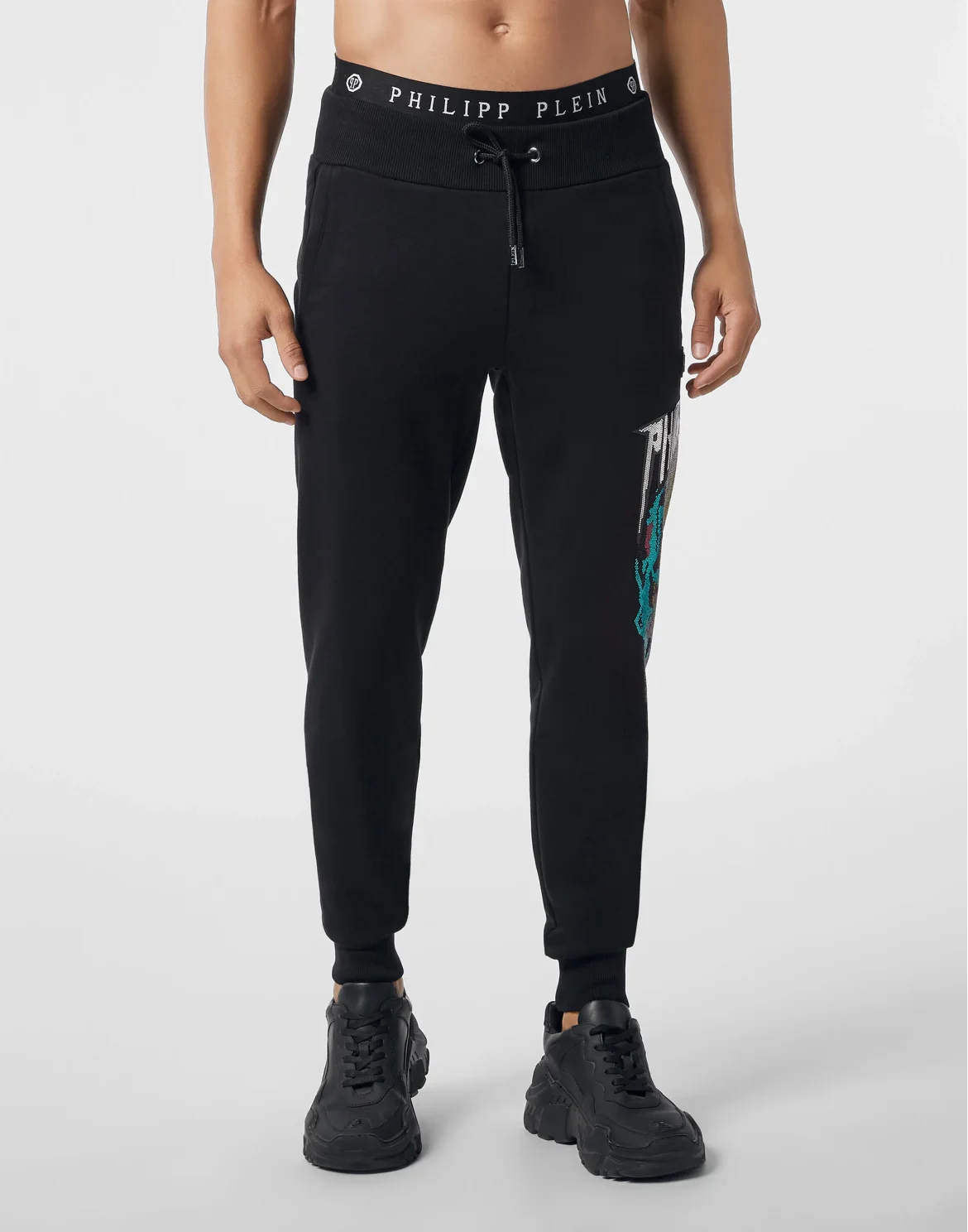 Jogging Trousers Skull and Plein, цвет: Черный