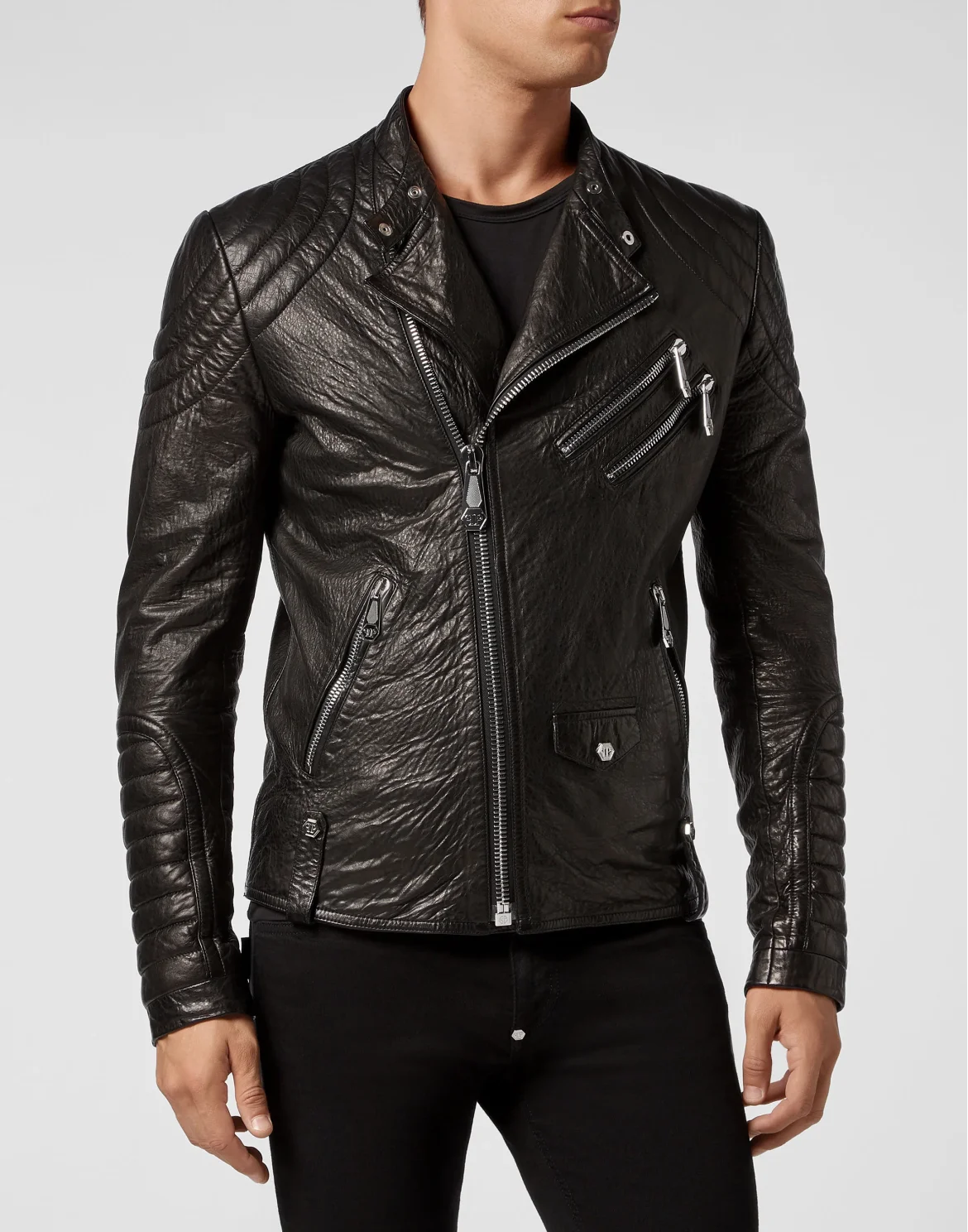 Leather Biker Rock PP, цвет: Черный