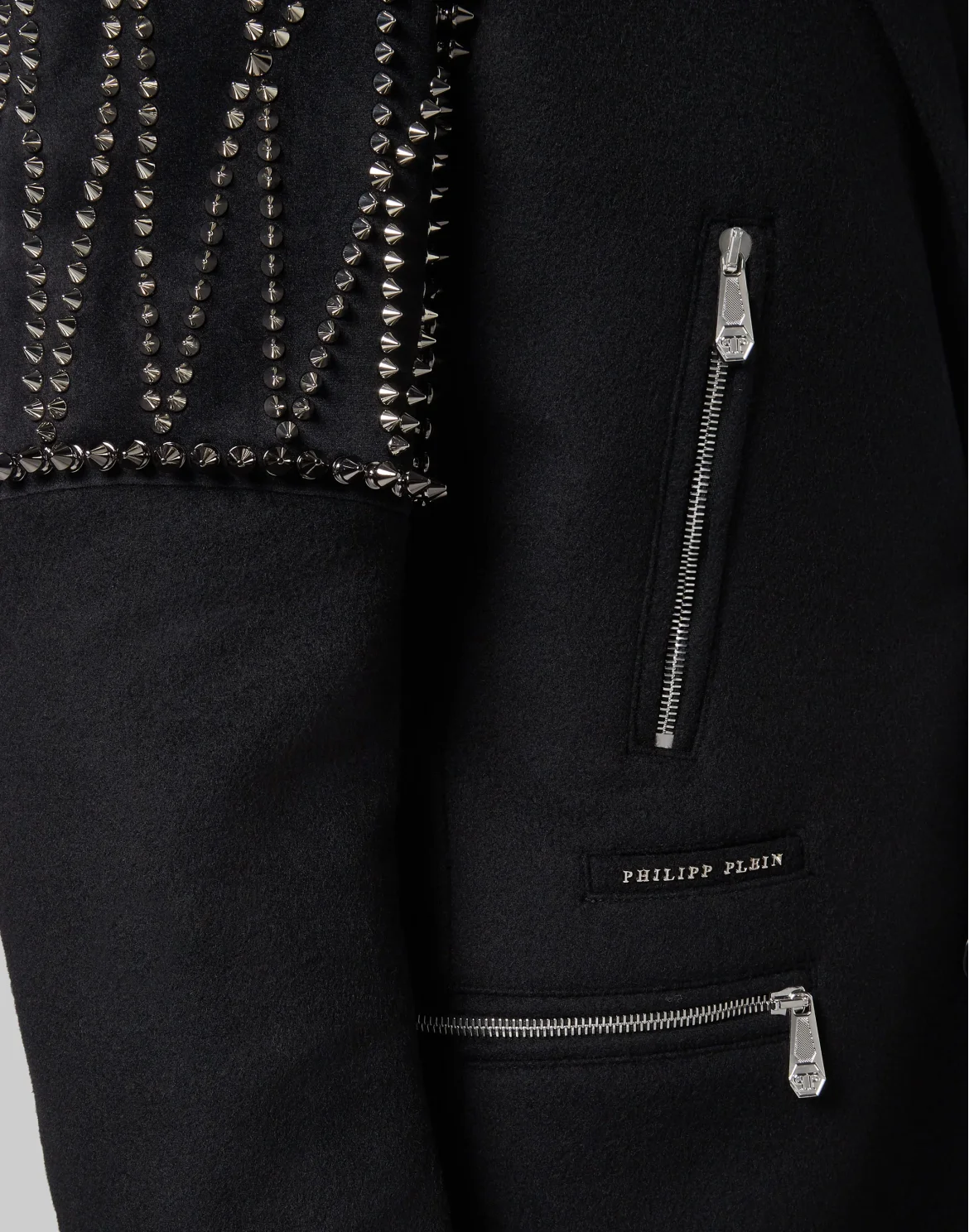 Coat Long Studs, цвет: Черный