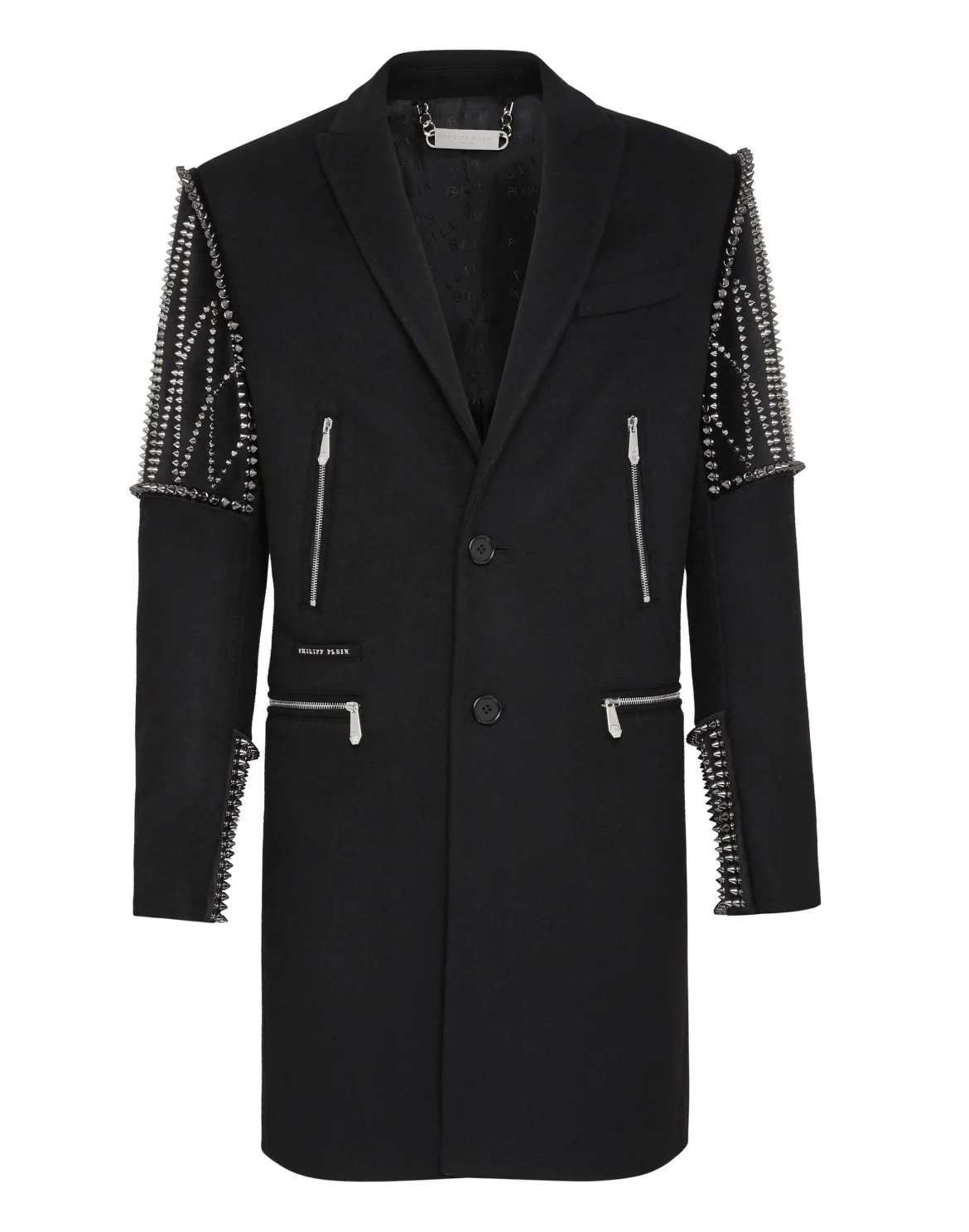 Coat Long Studs, цвет: Черный
