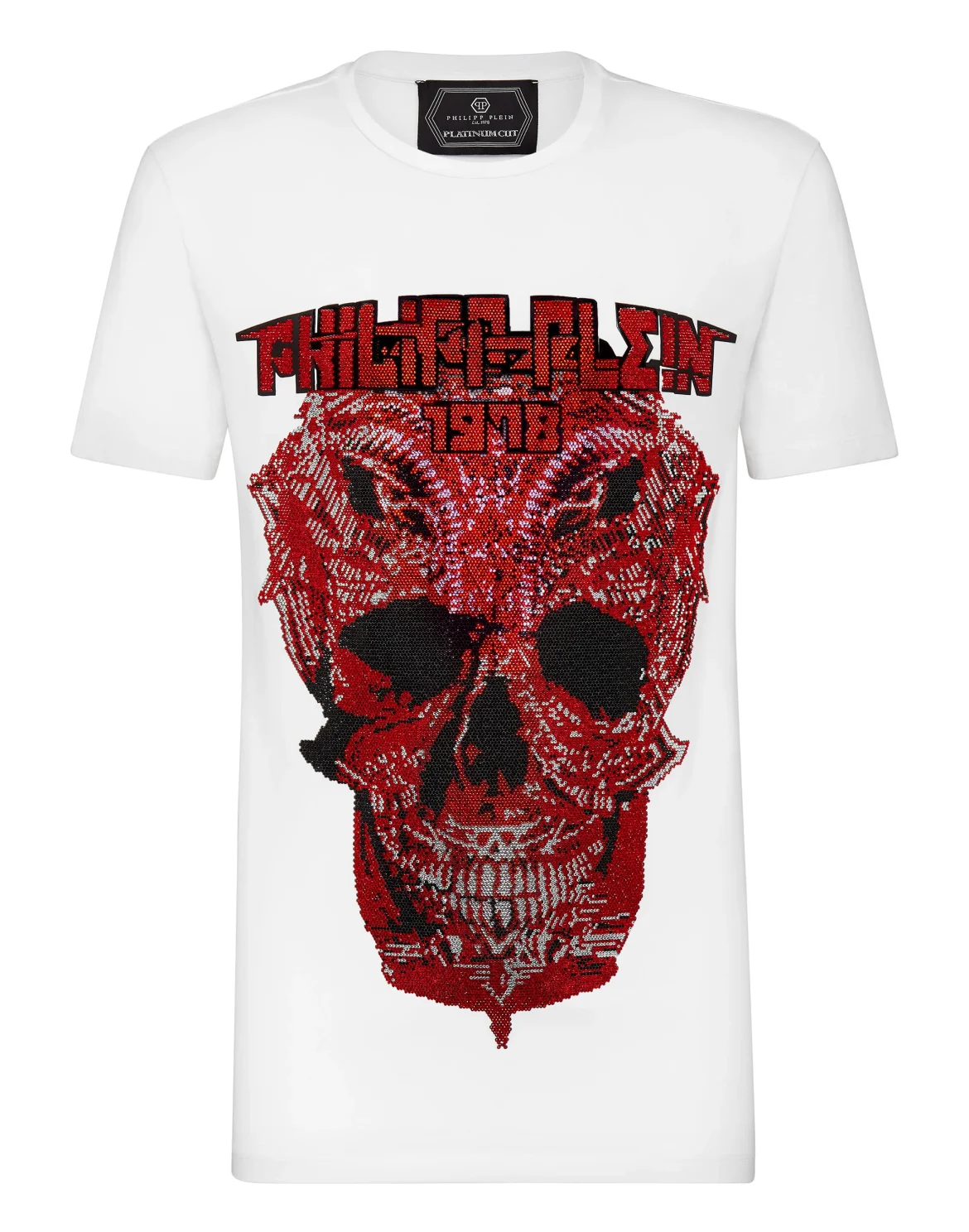 T-shirt Round Neck SS Skull and Plein, цвет: Белый