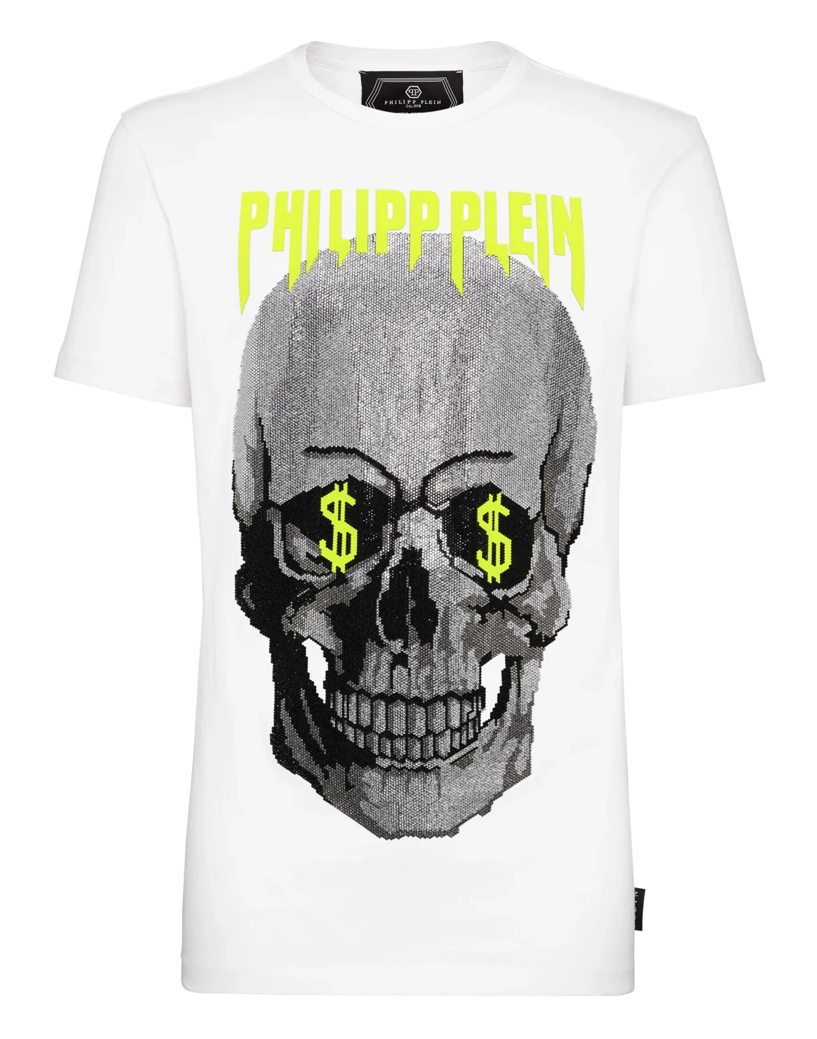 T-shirt Round Neck SS Skull strass, цвет: Белый