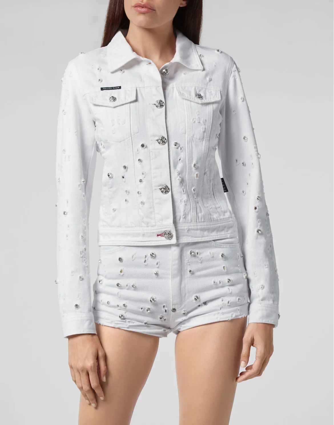 Denim Jacket Crystal, цвет: Белый