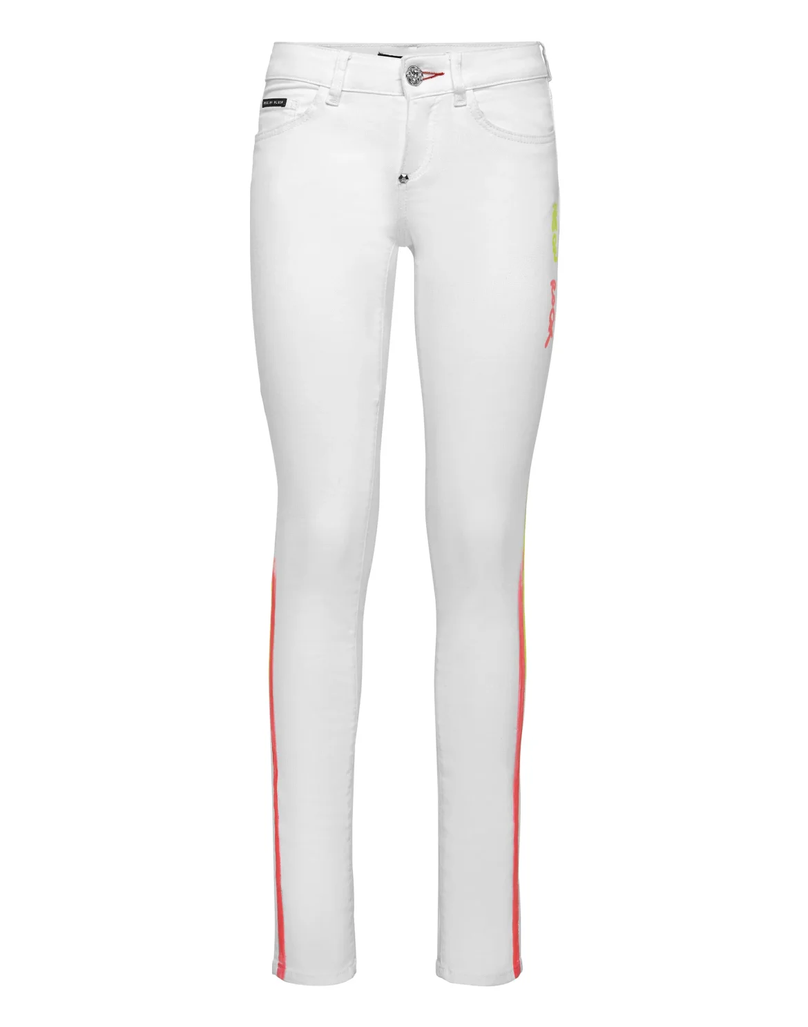 Slim Fit Gothic Plein, цвет: Белый