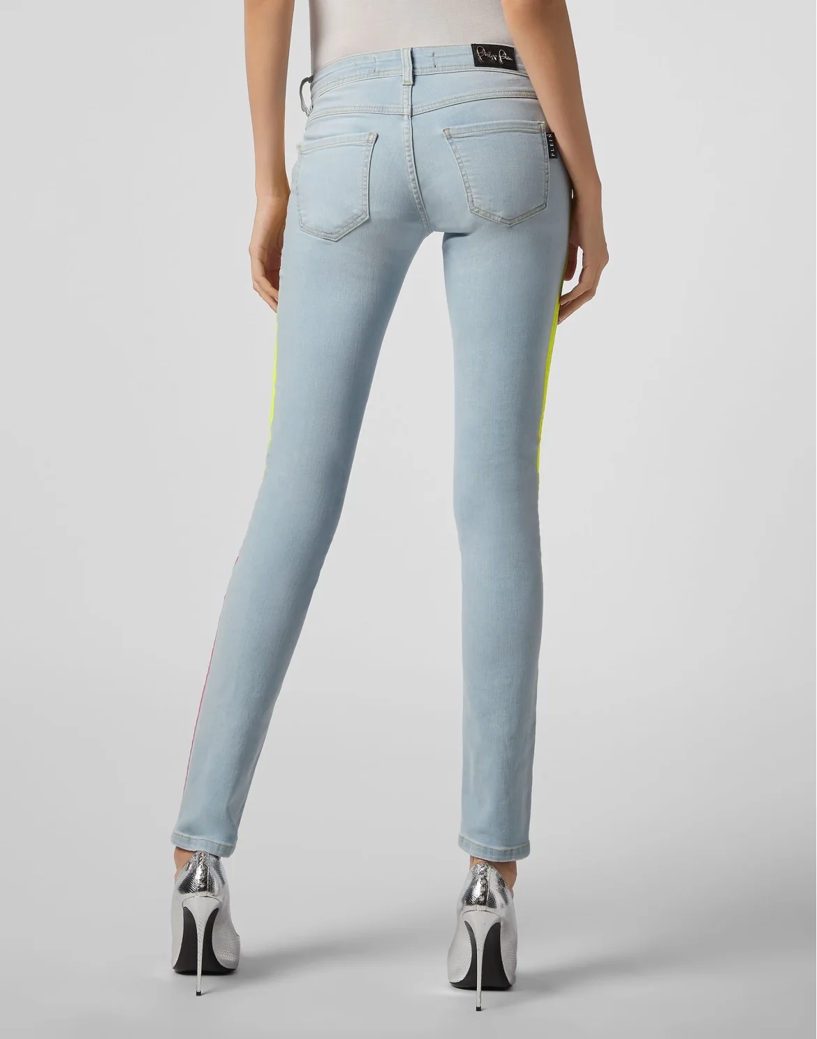 Slim Fit Gothic Plein, цвет: Голубой