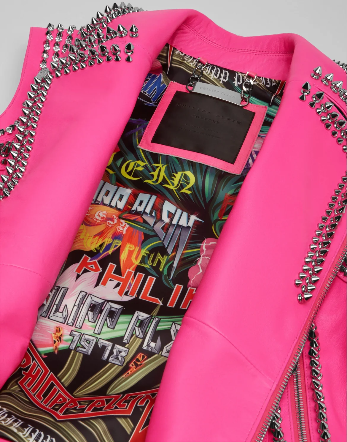 Leather Vest Short Studs, цвет: Розовый