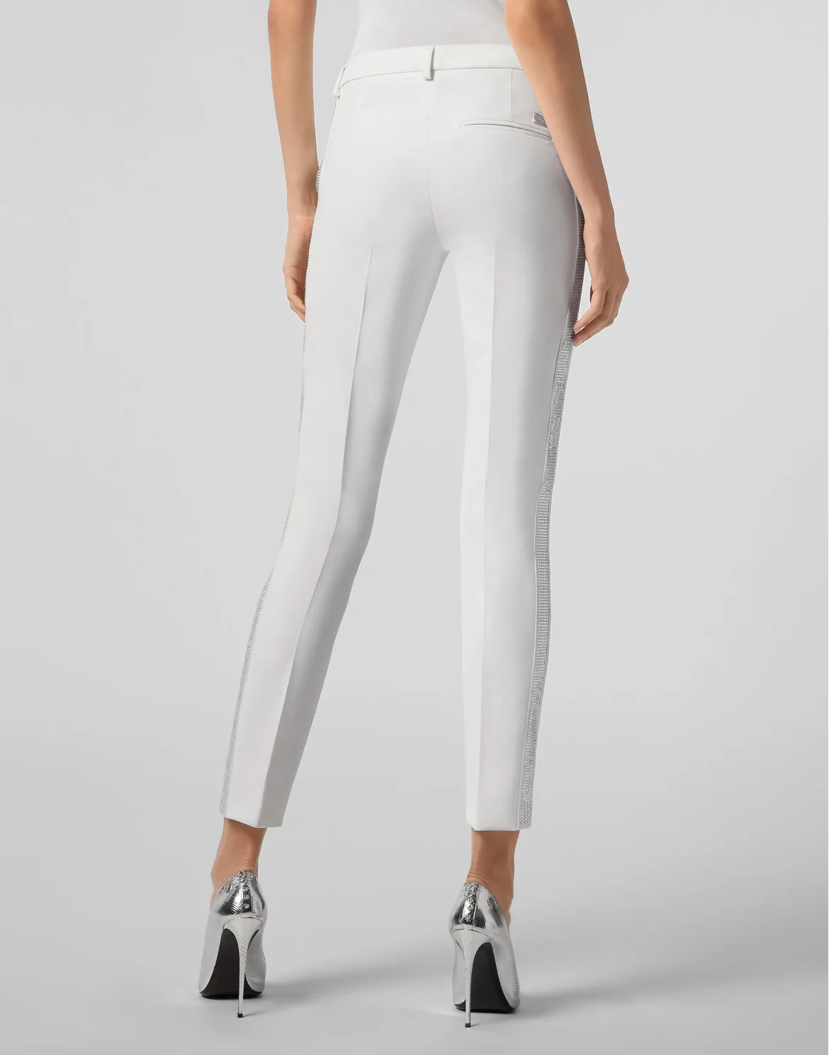 Trousers Crystal Plein, цвет: Белый