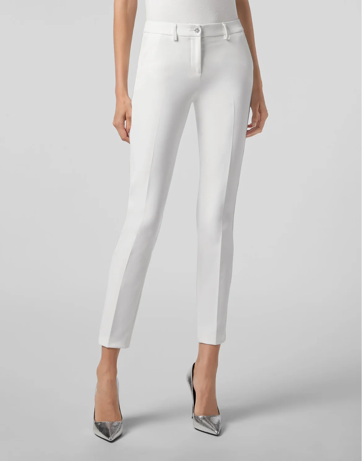 Trousers Crystal Plein, цвет: Белый