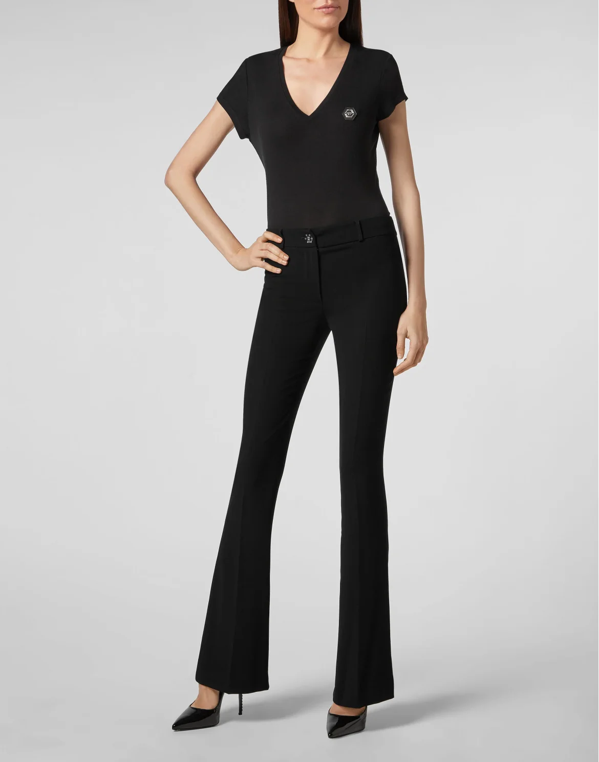 Flare Trousers Elegant, цвет: Черный