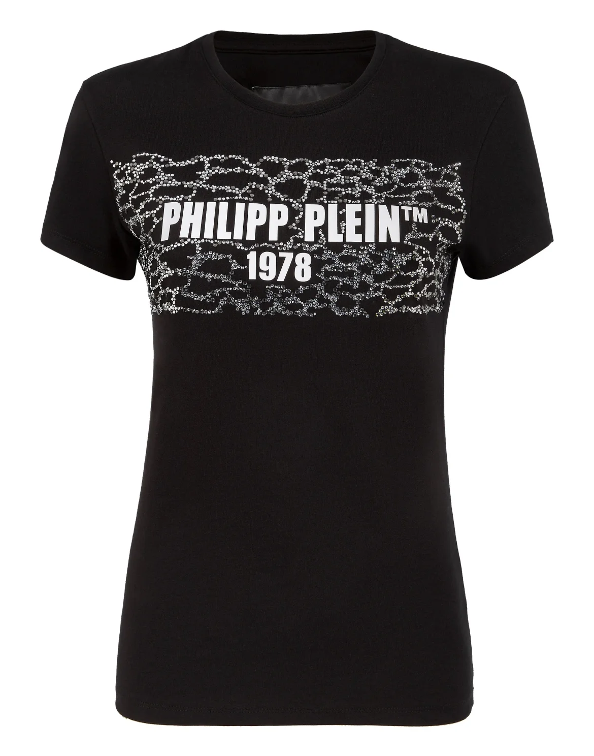 T-shirt Round Neck SS Crystal Plein, цвет: Черный
