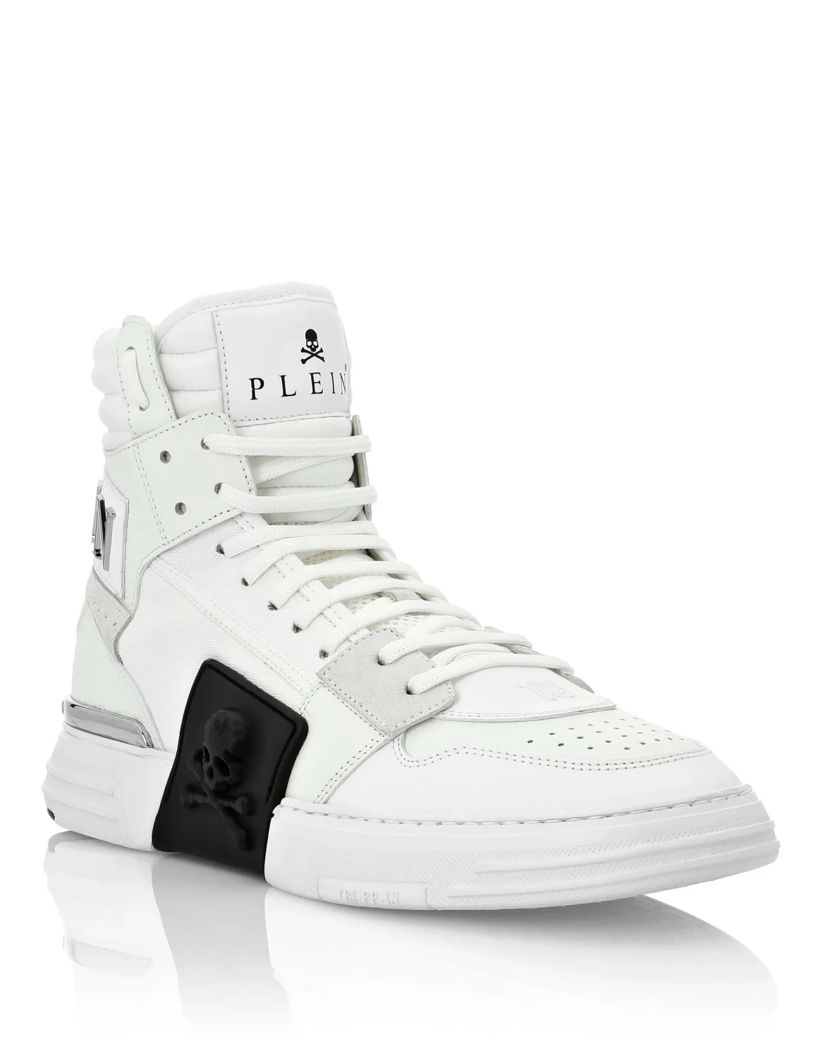 HI-TOP SNEAKERS PHANTOM KICK$ SKULL, цвет: Белый