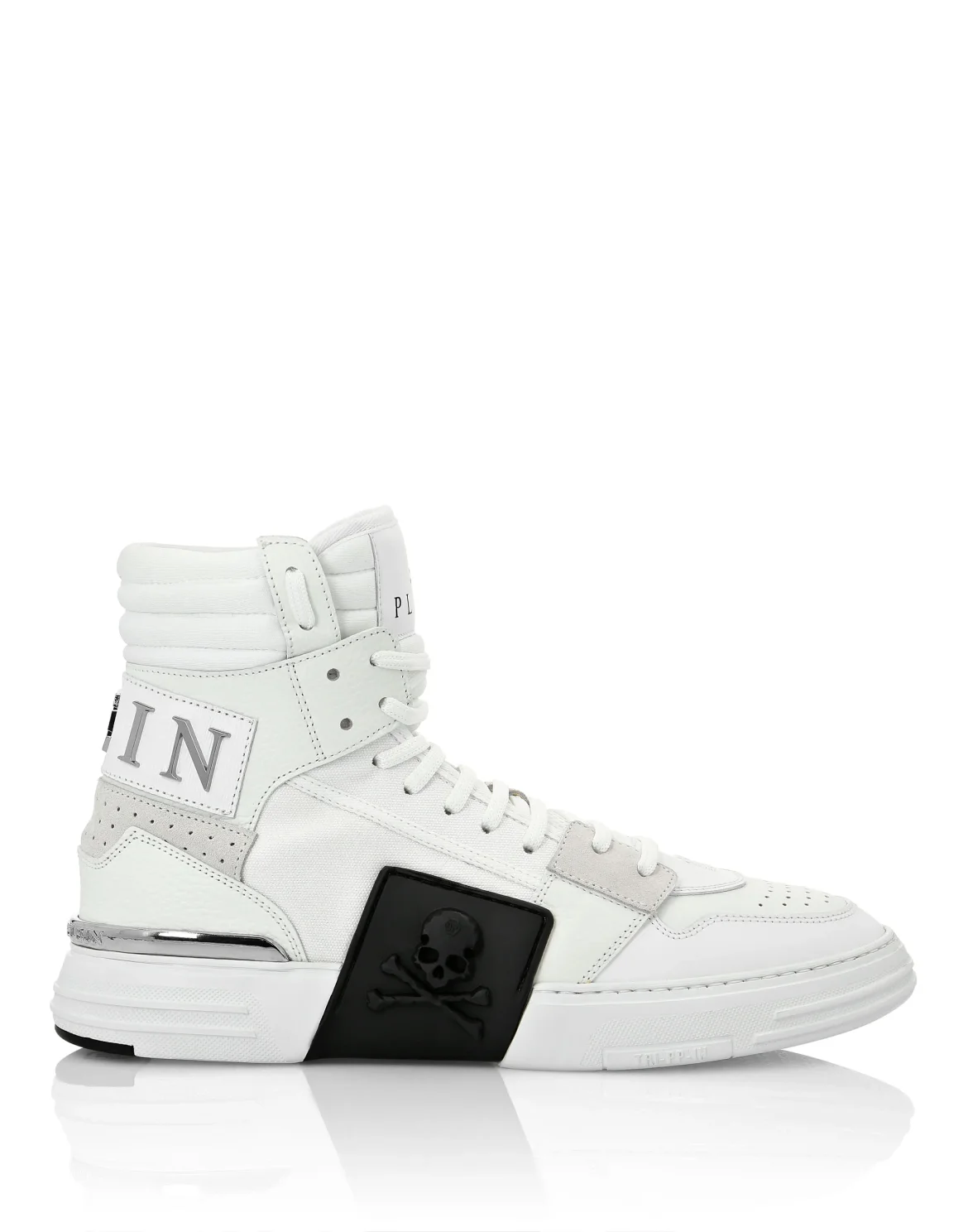 HI-TOP SNEAKERS PHANTOM KICK$ SKULL, цвет: Белый