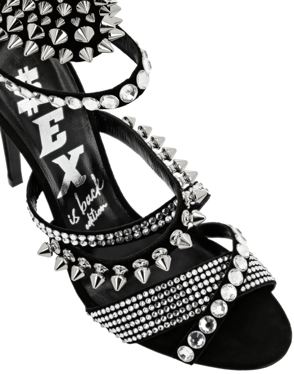 Suede Sandals High Heels, цвет: Черный