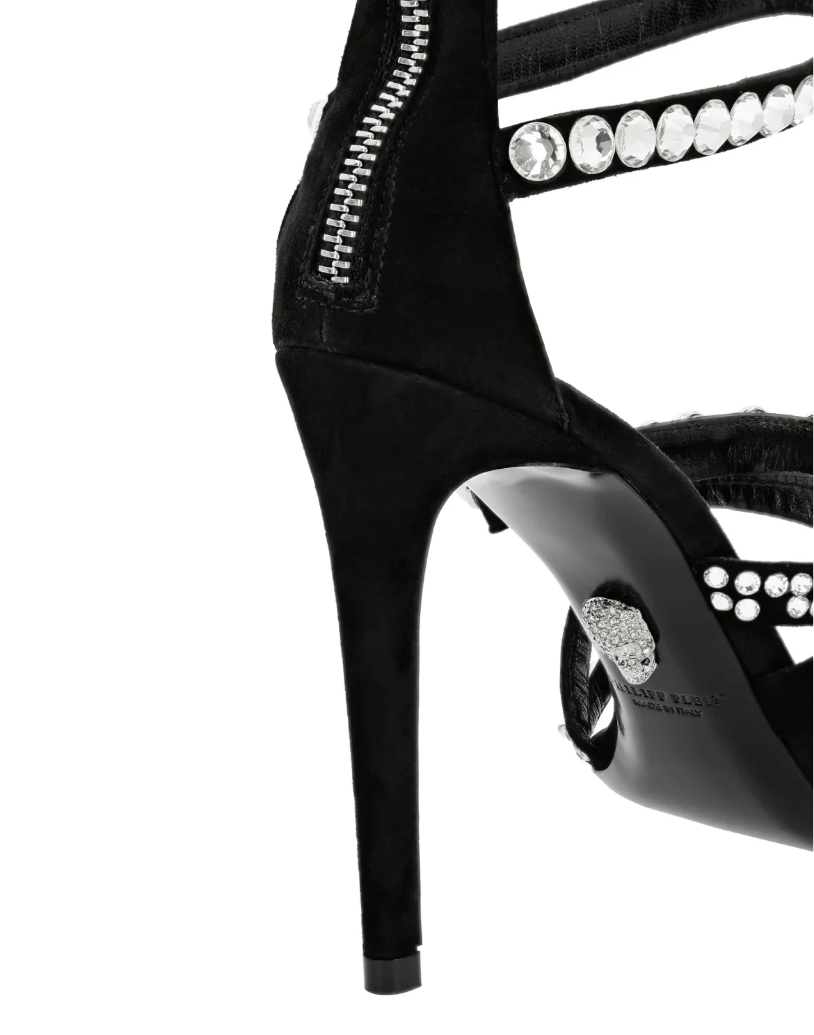 Suede Sandals High Heels, цвет: Черный