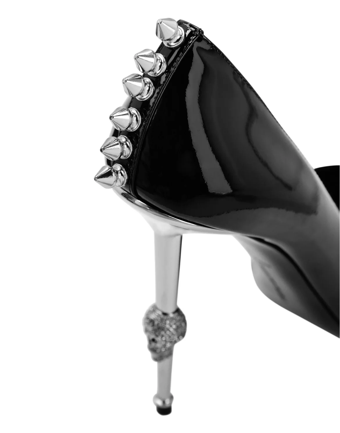 Patent Leather Decollete Hi-Heels Studs, цвет: Черный