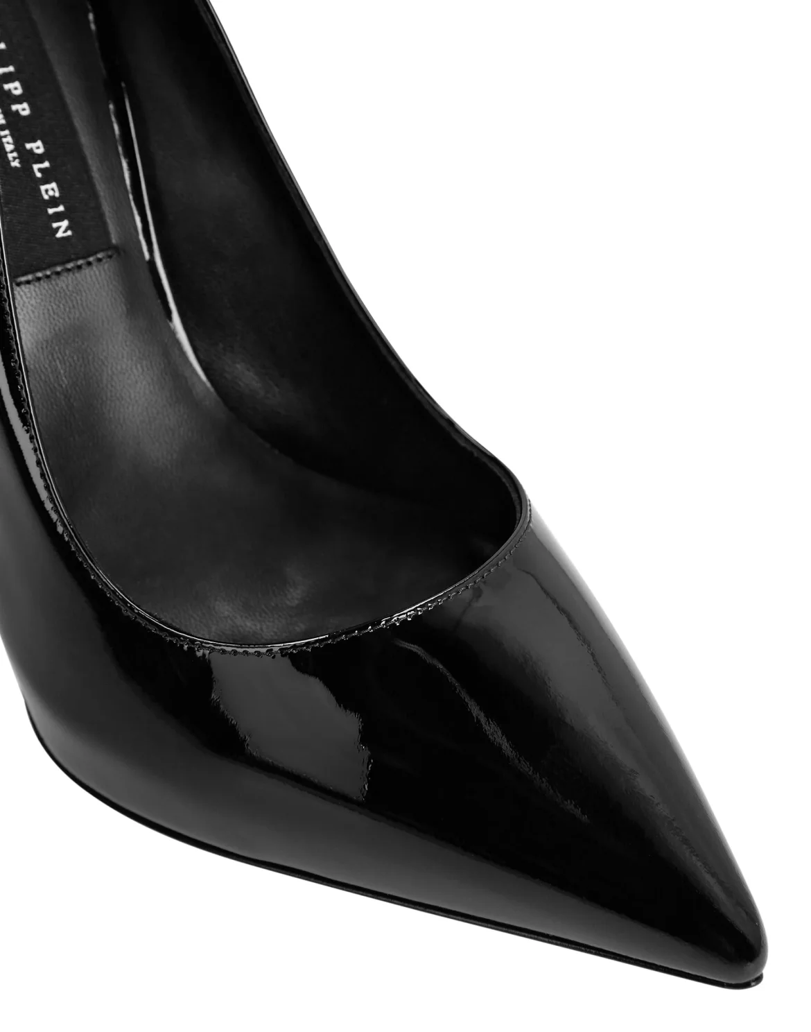 Patent Leather Decollete Hi-Heels Studs, цвет: Черный