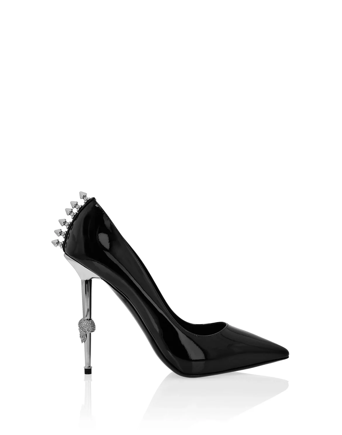 Patent Leather Decollete Hi-Heels Studs, цвет: Черный