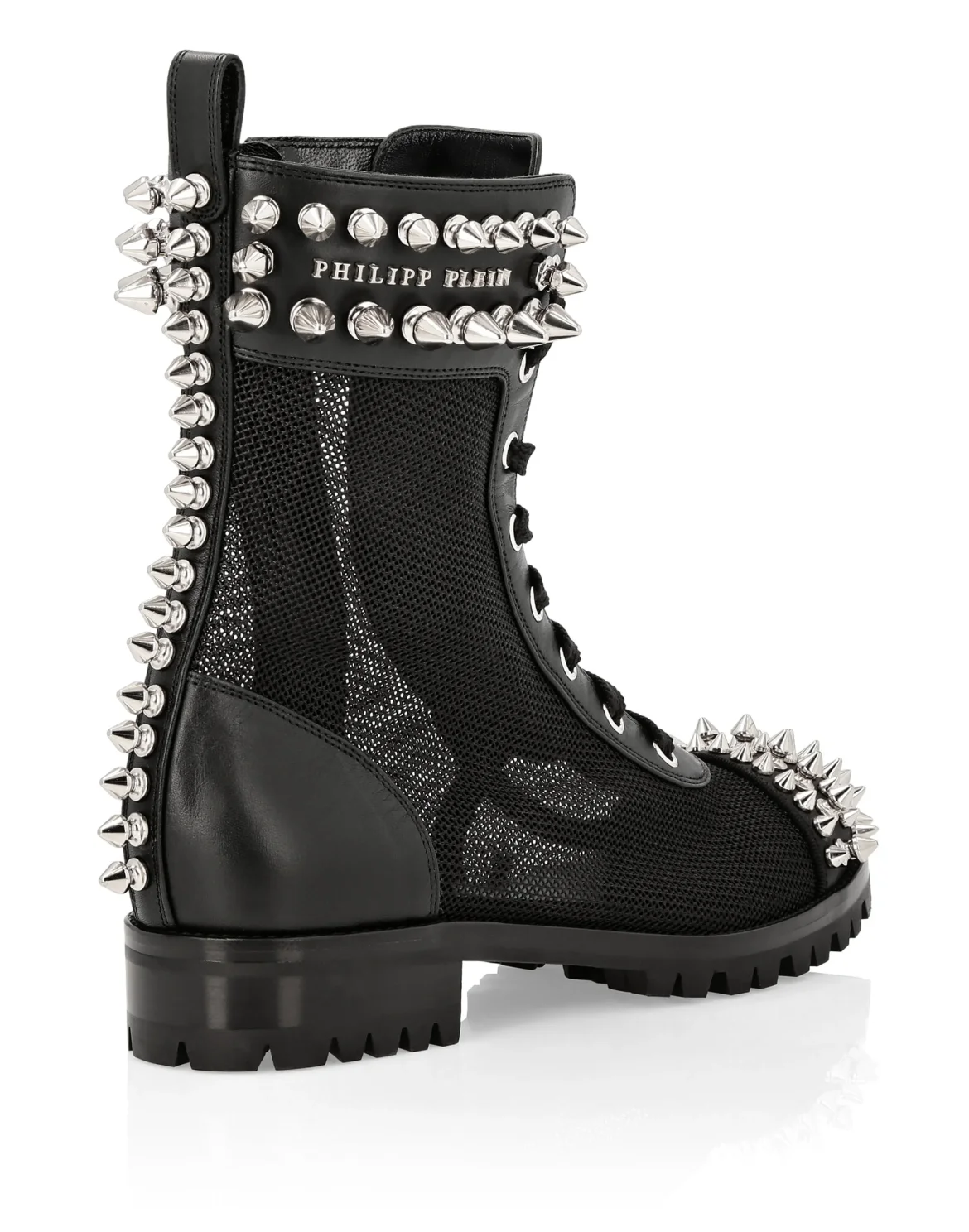 Boots Low Flat Studs, цвет: Черный