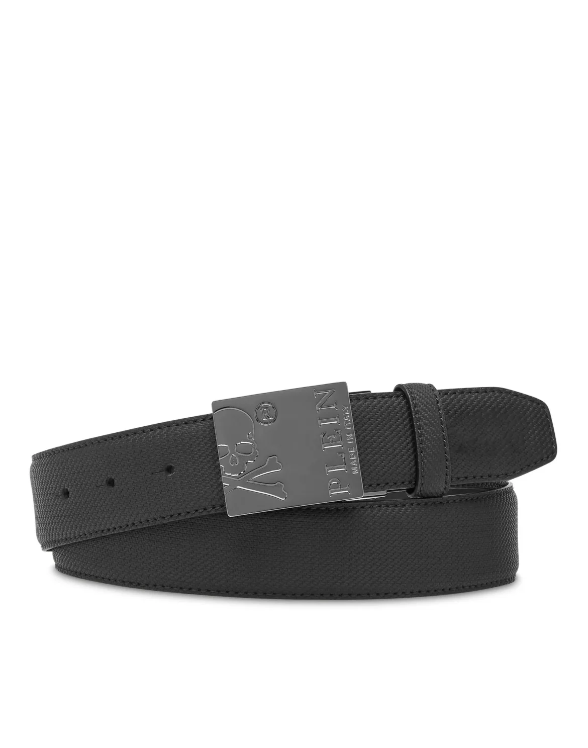 Leather Belt Skull and Plein, цвет: Черный