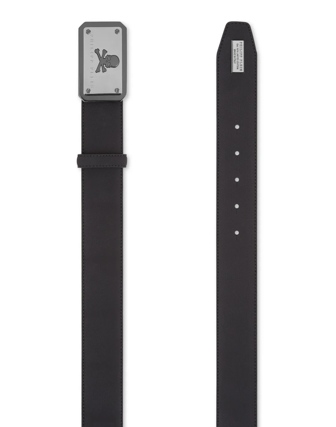 Leather Belt Skull and Plein, цвет: Черный