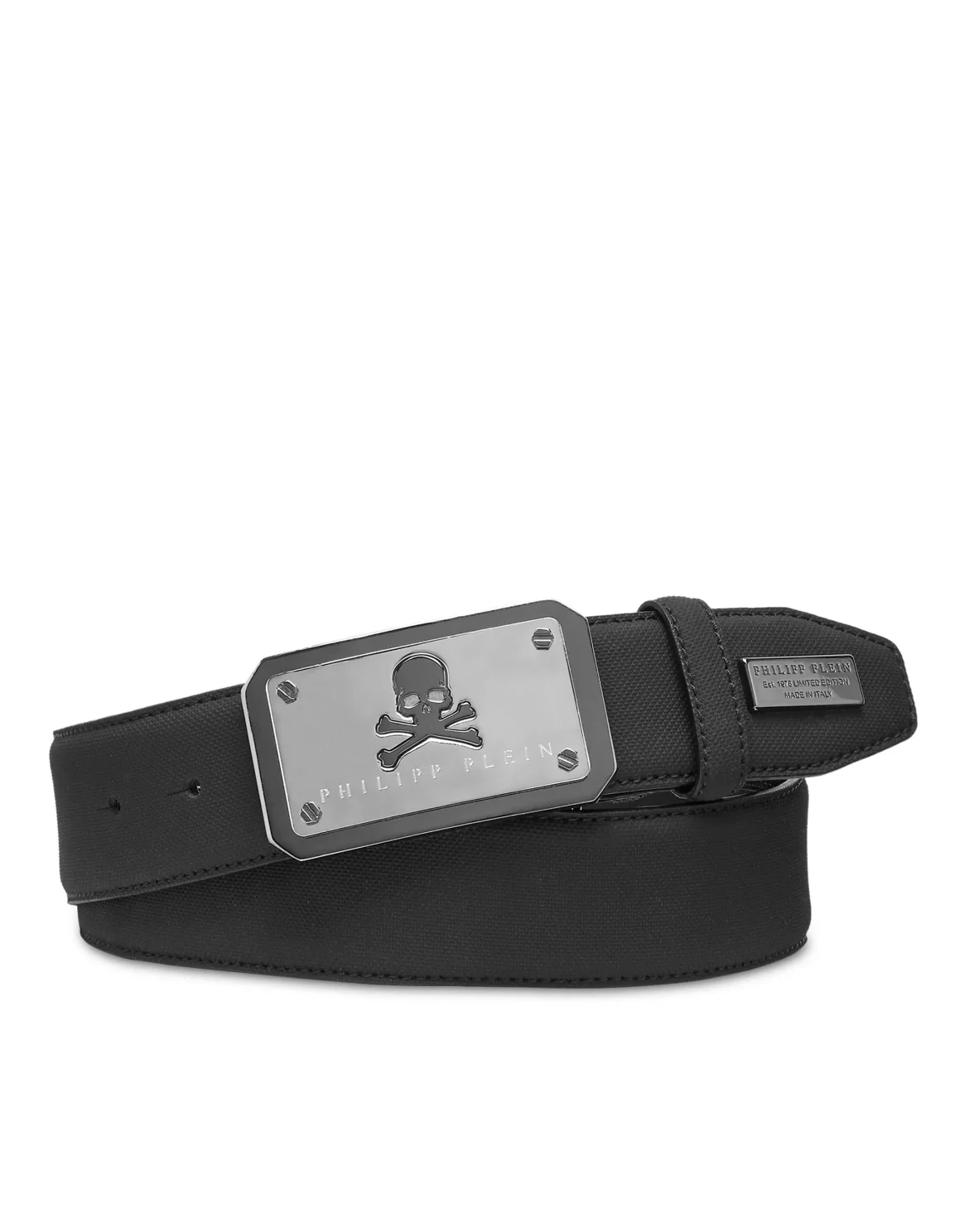 Leather Belt Skull and Plein, цвет: Черный