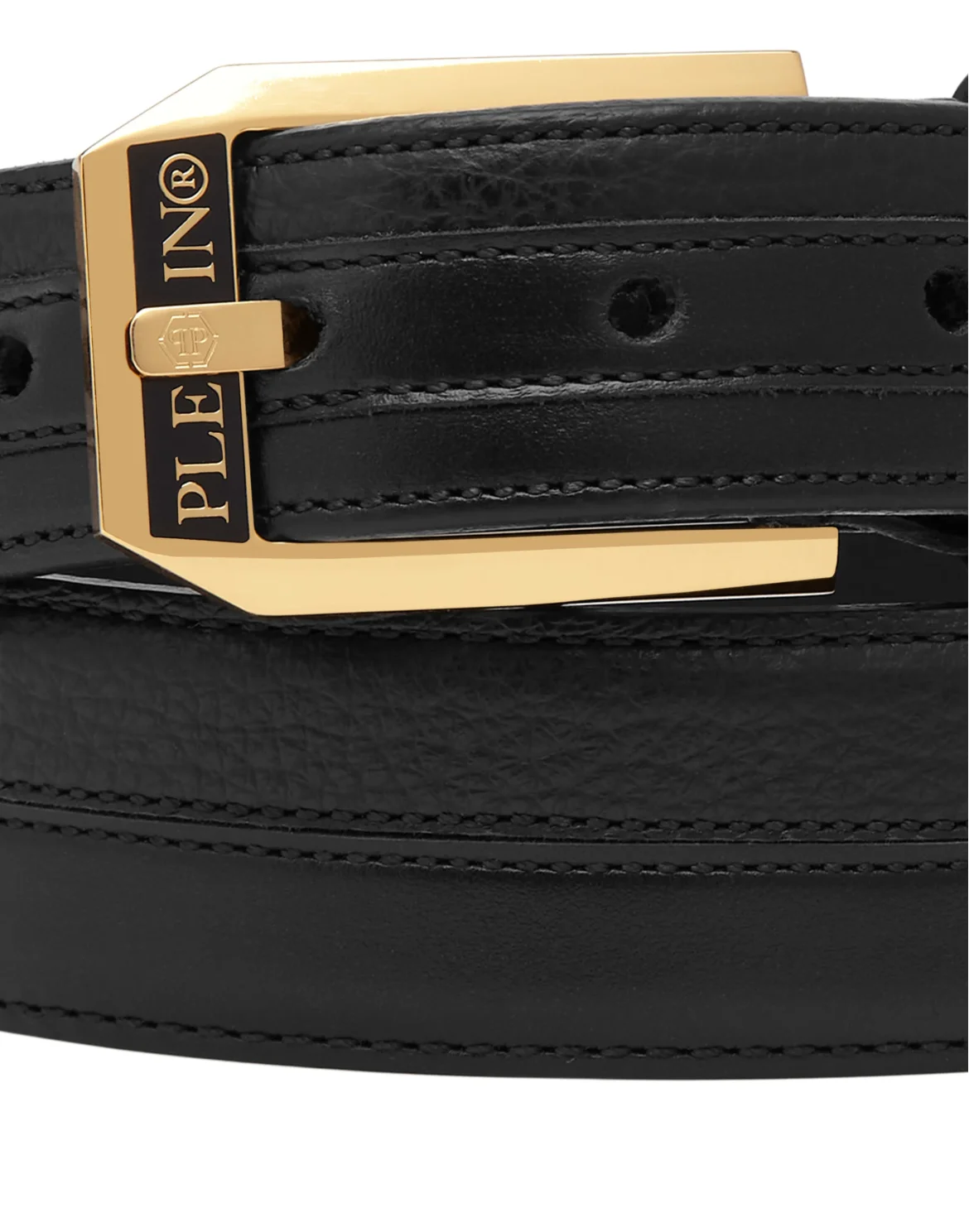 Leather Belt Philipp Plein TM, цвет: Черный